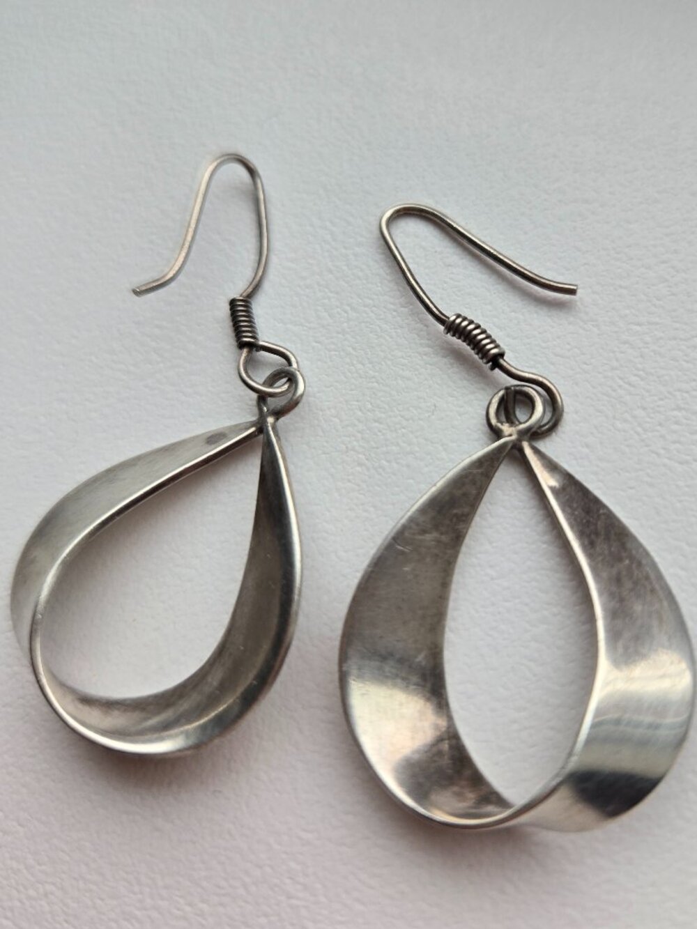 Vintage 925 Mexico Hoop Pierced Earrings